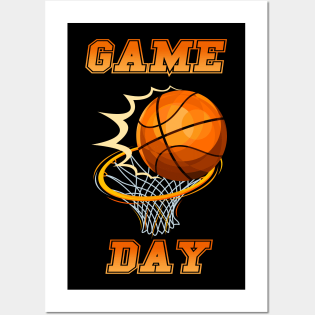 Game Day Basketball Wall Art by NatalitaJK